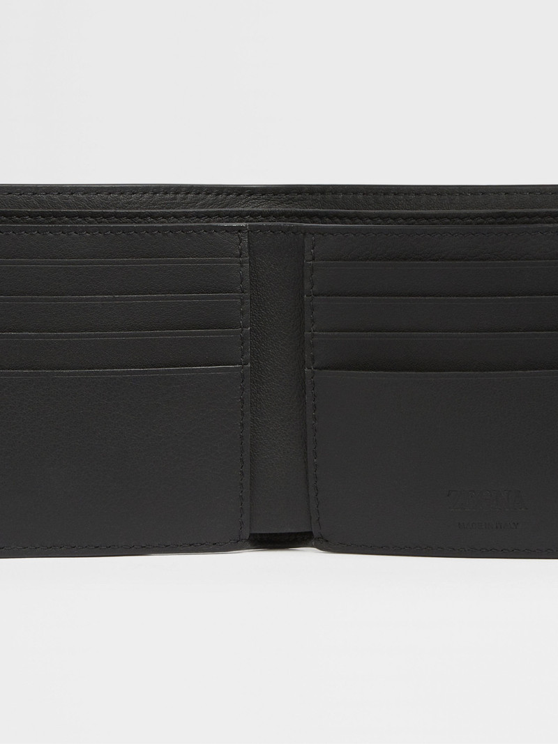 ZEGNA BLACK LEATHER BILLFOLD WALLET outlook