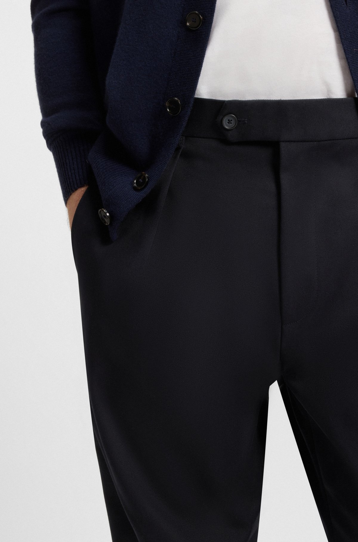 BECKHAM X BOSS TROUSERS IN STRETCH COTTON - 6