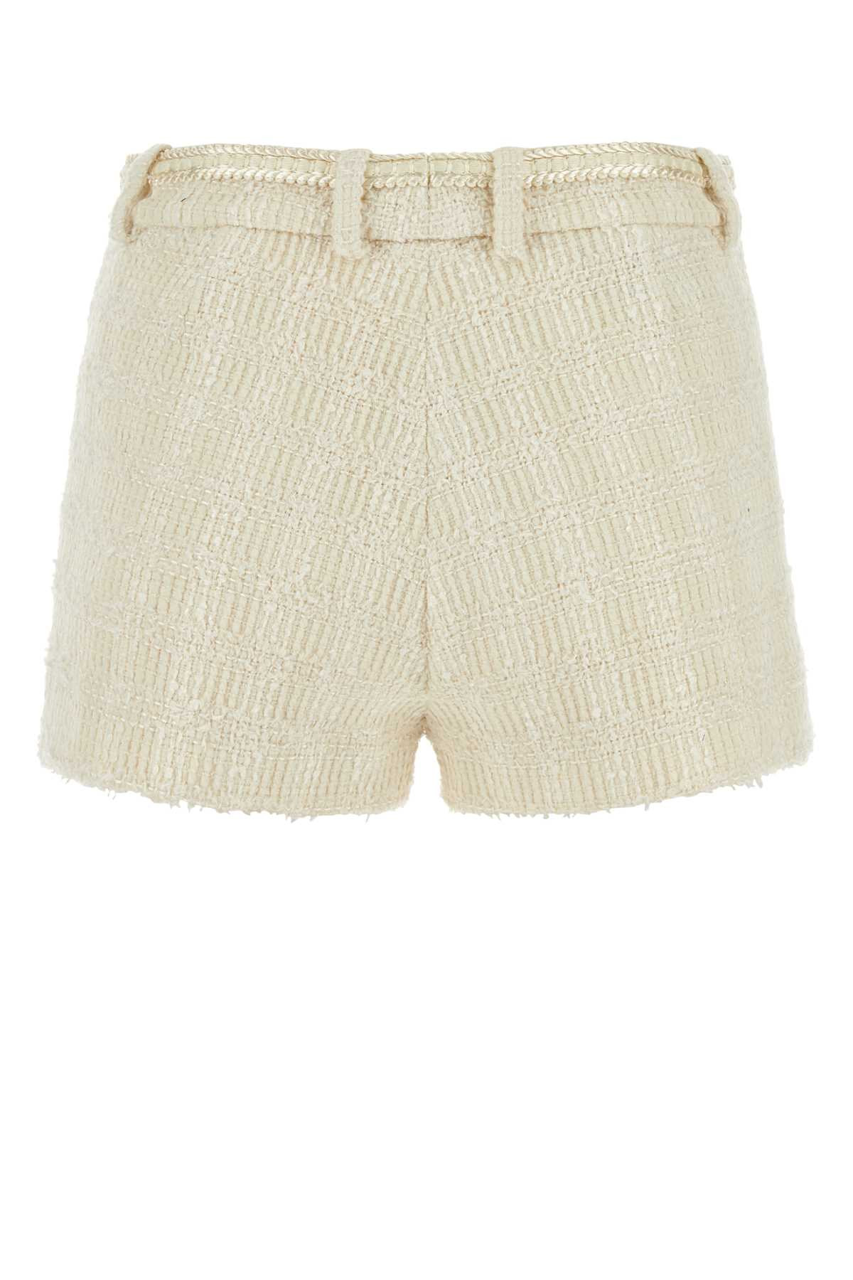 Gucci Women Ivory Tweed Shorts - 2