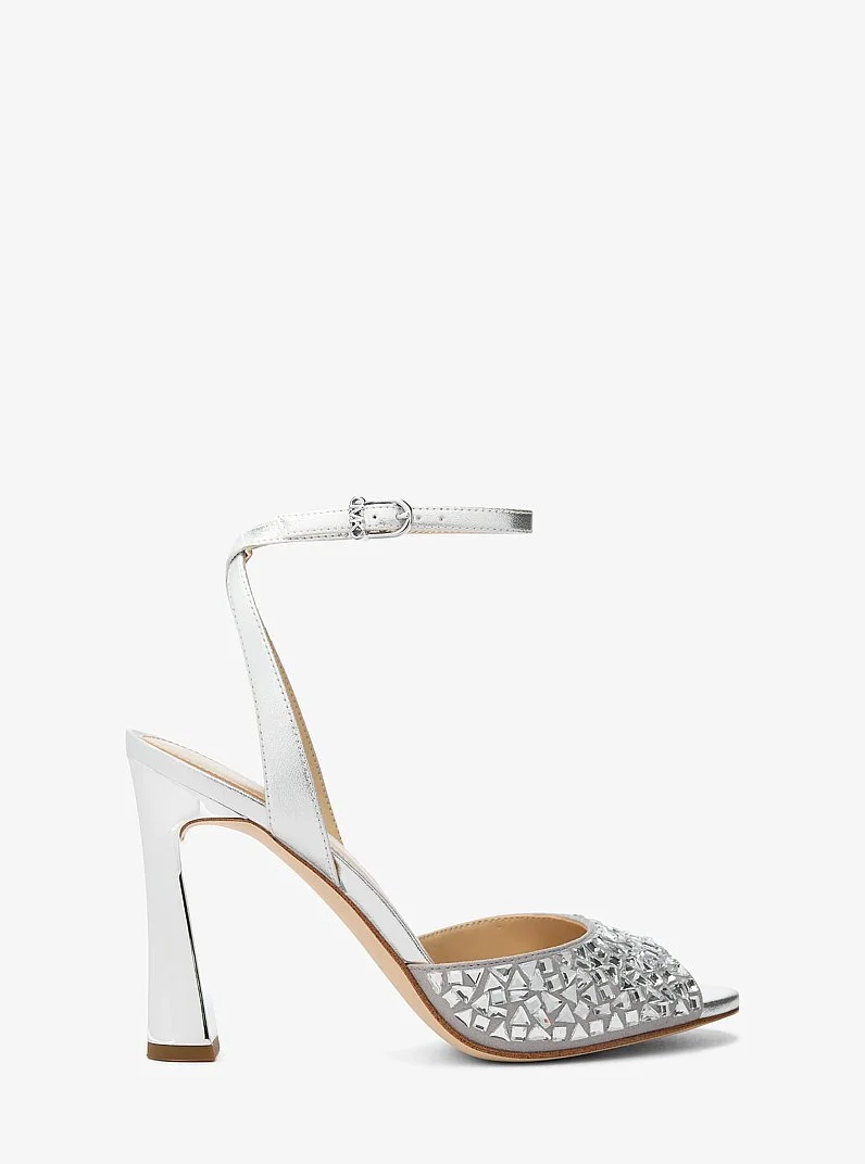 Rosie Embellished Metallic Sandal - 1