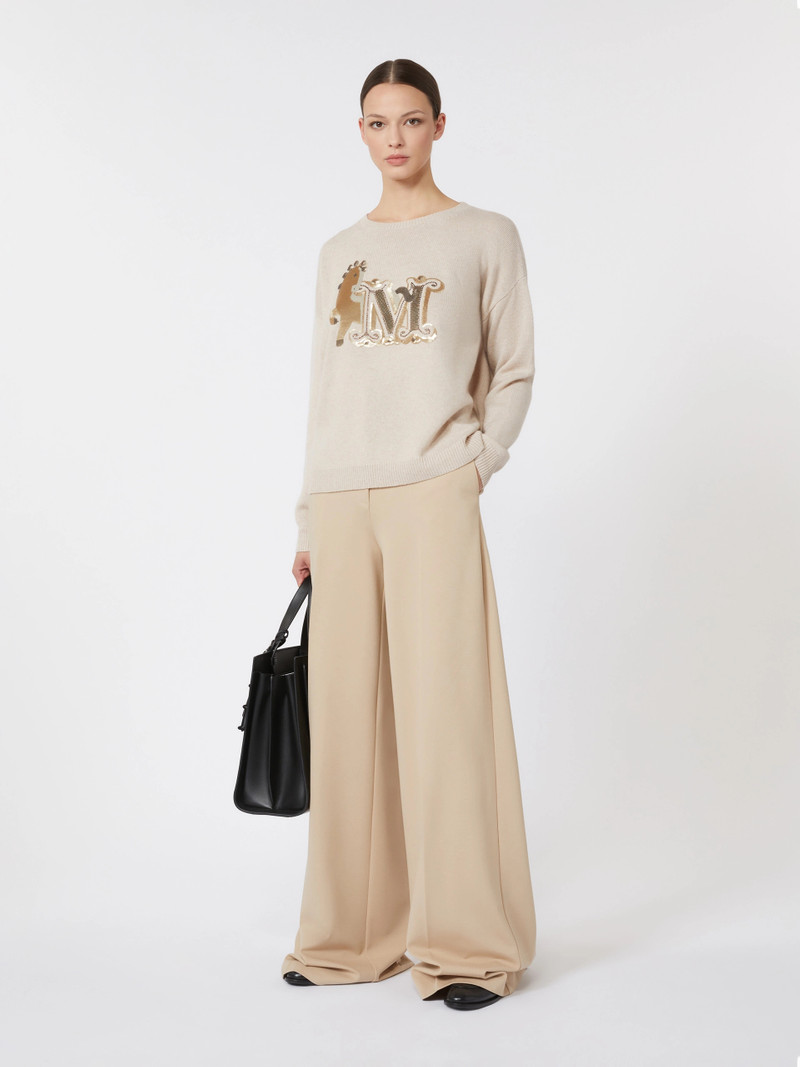 Max Mara TERRA Oversized wool and cashmere sweater - ALBINO outlook
