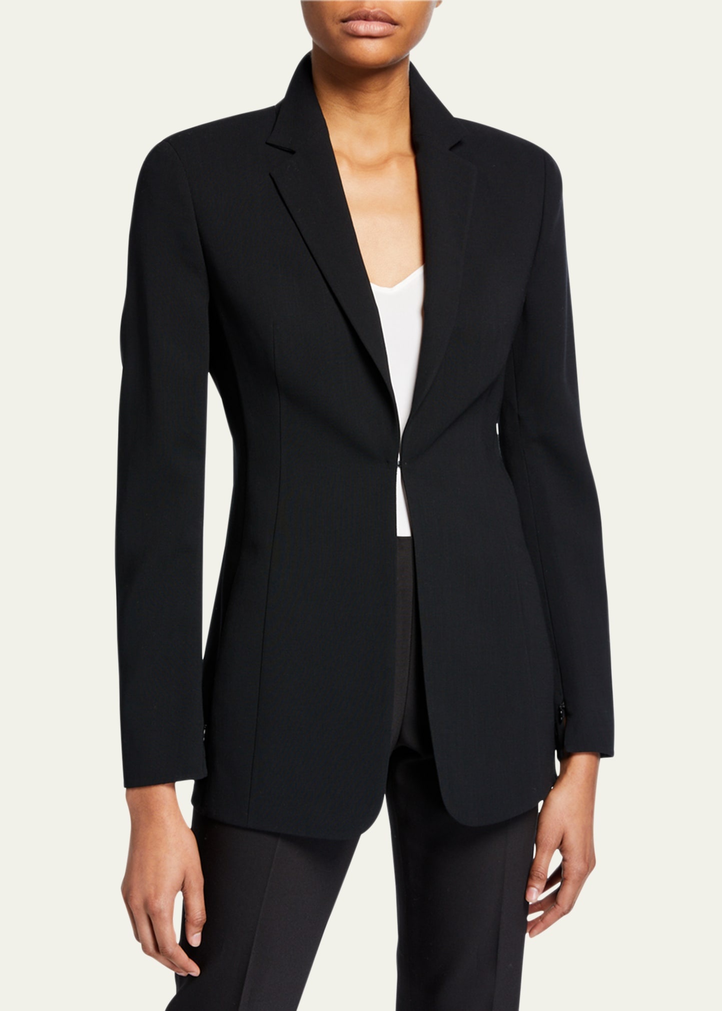 Odette Long Wool Blazer Jacket - 4