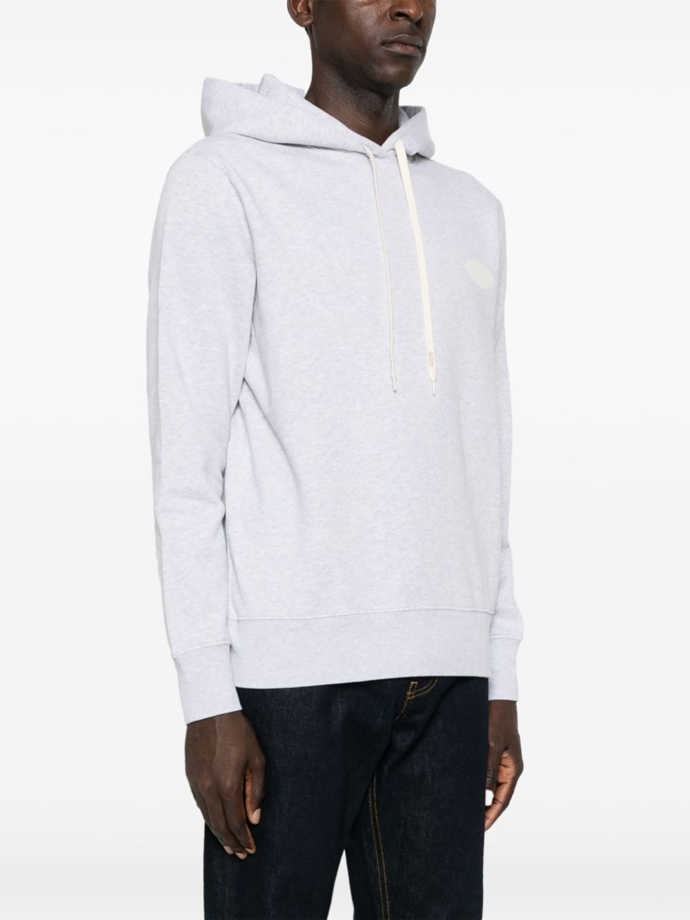 logo-print cotton hoodie - 3