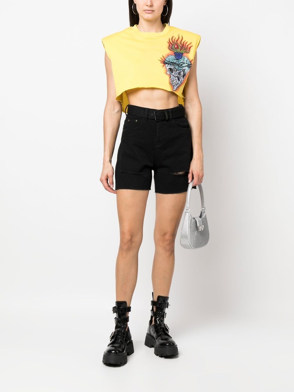 Love Tattoo cropped T-shirt - 2