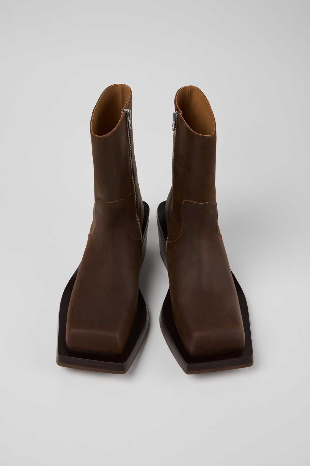 Brown Nubuck Boots - 4