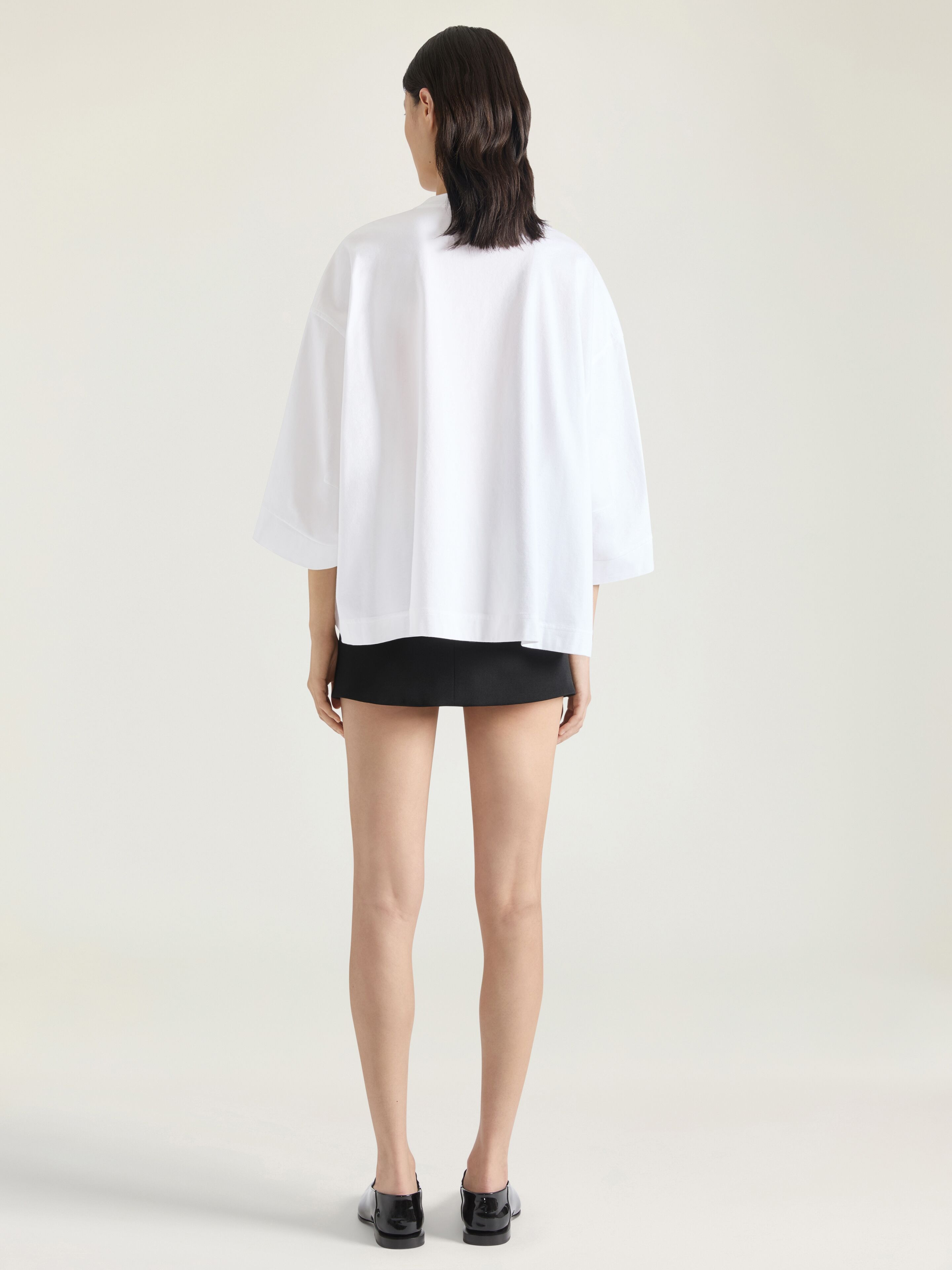 COCOON T-SHIRT IN COTTON WITH ARCHIVE PRINT - 3