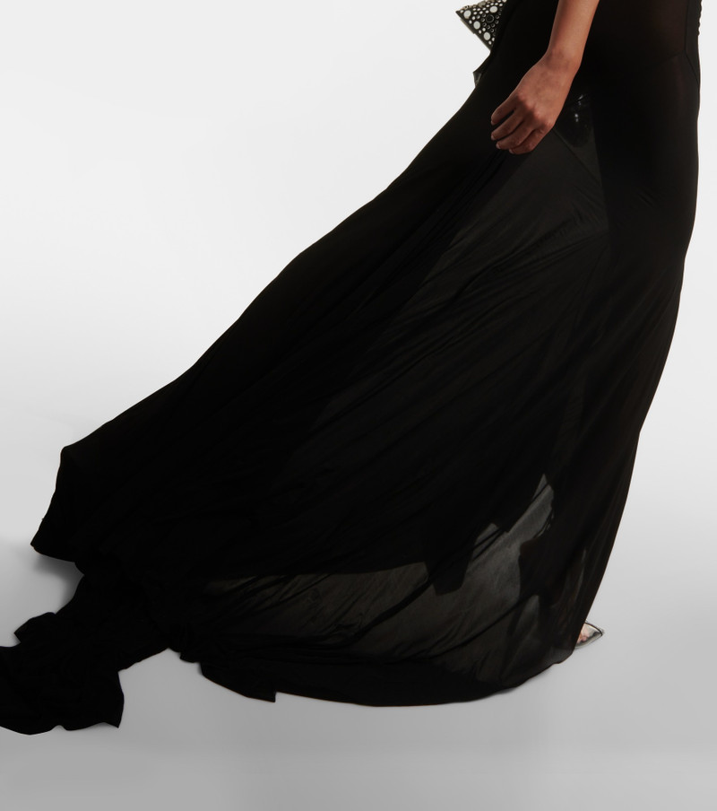 Semi-sheer jersey gown 6