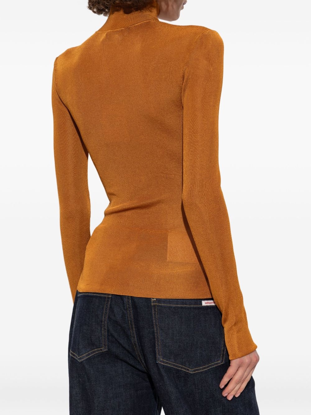 ribbed high-neck top - 4