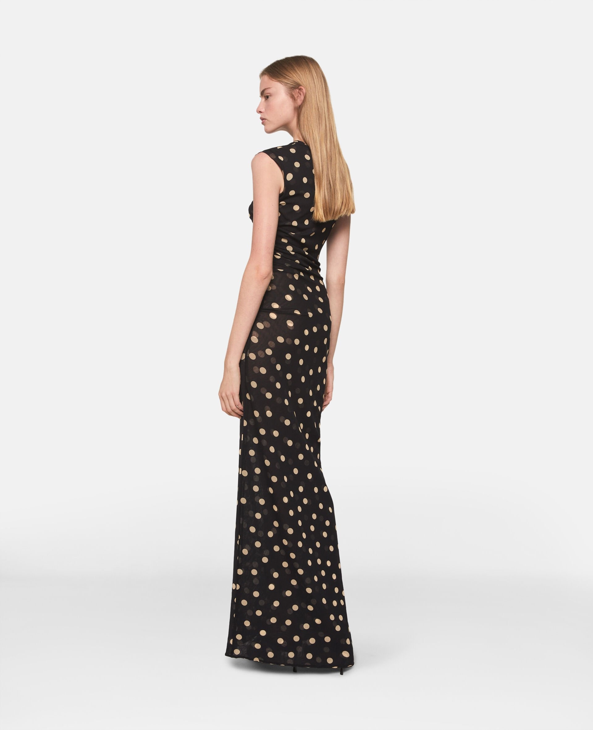 Stella McCartney Sleeveless Polka Dot Mesh Maxi Dress - 6J02943SPY938490 |  REVERSIBLE