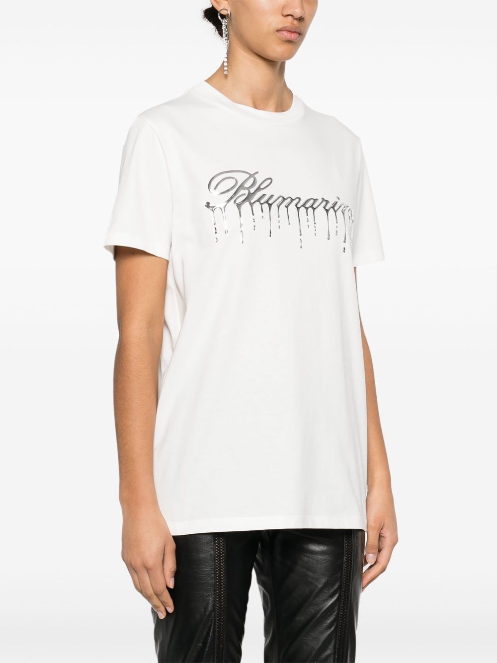 raised-logo T-shirt - 3