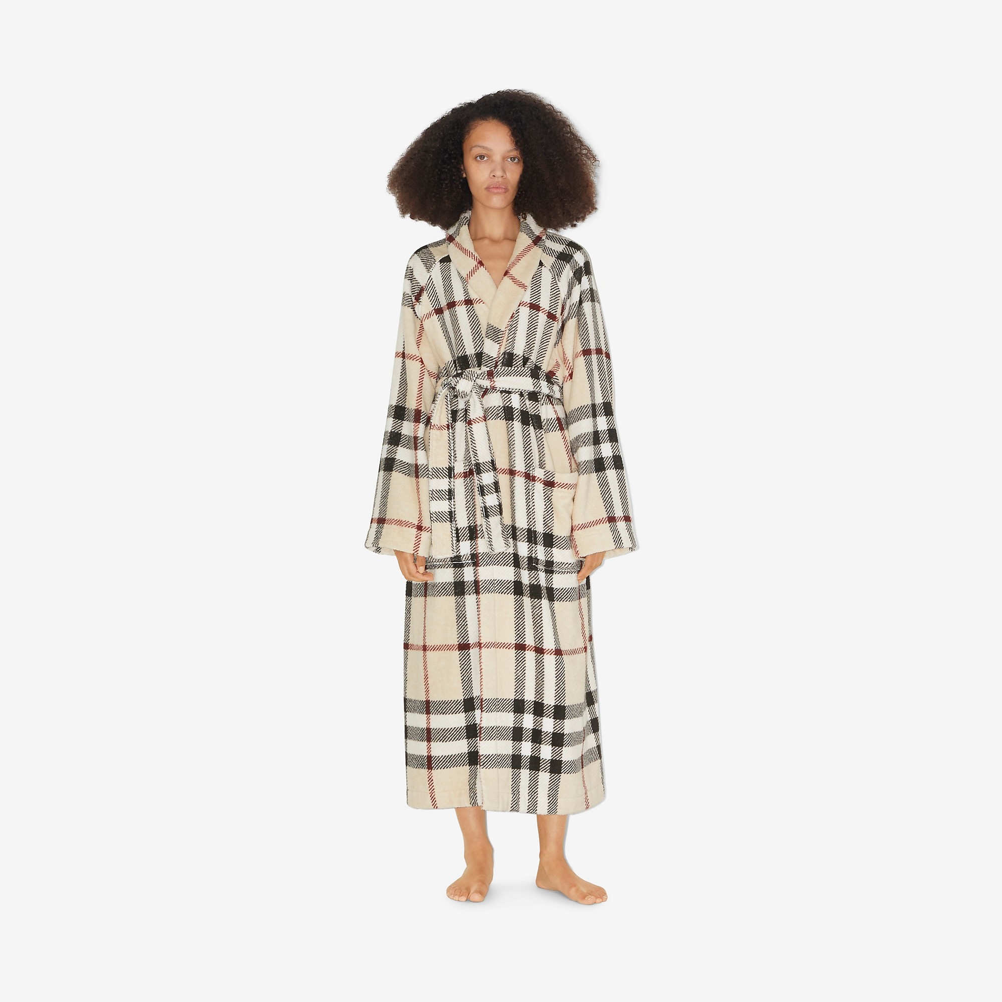 Check Cotton Robe - 2