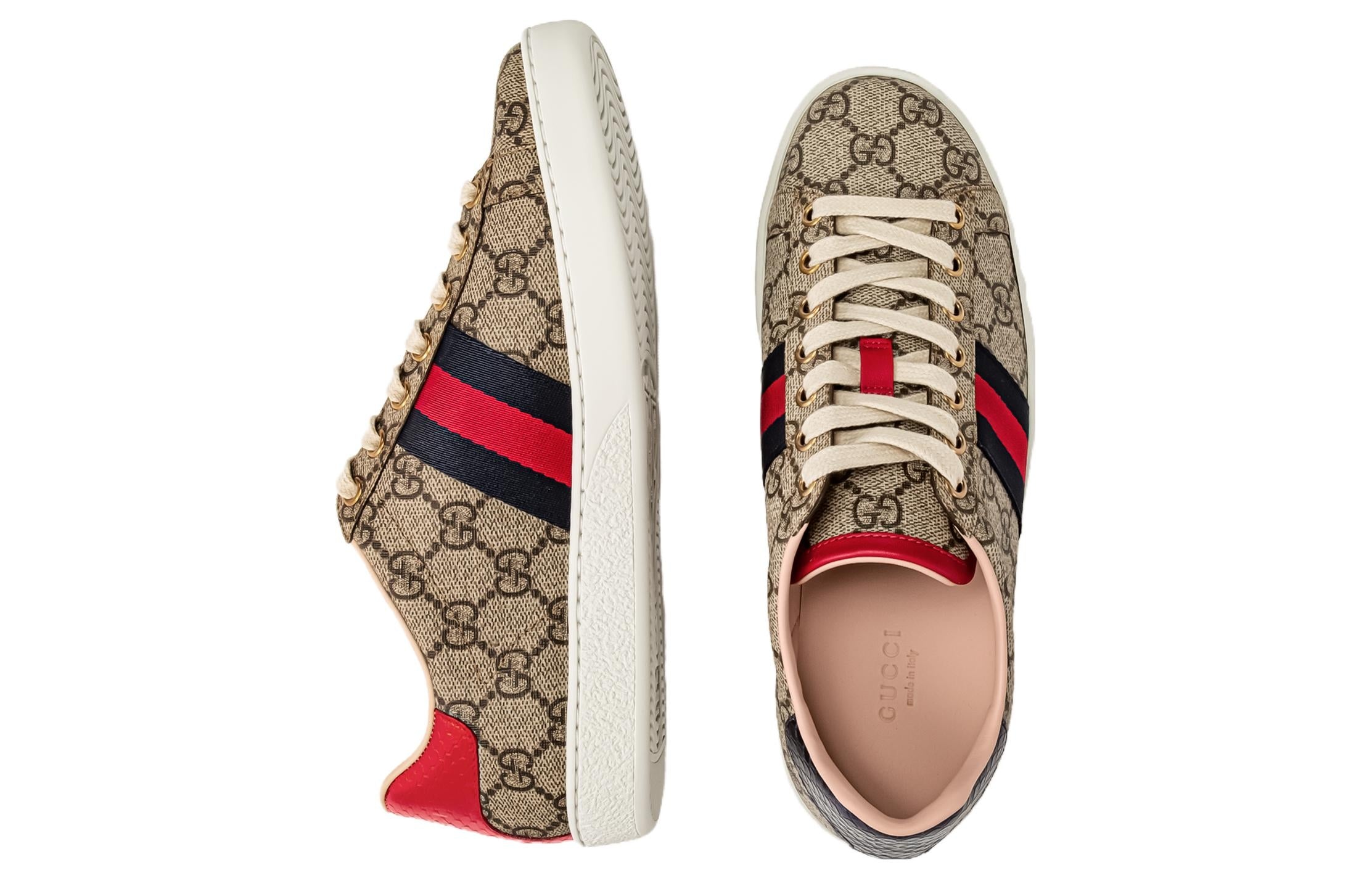 (WMNS) Gucci Ace GG Supreme 'Beige' 499410-96G50-9768 - 3