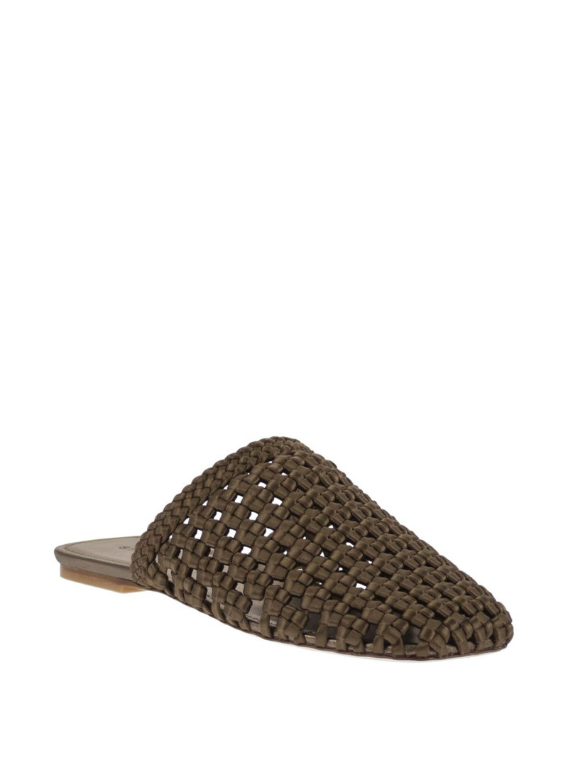 Stuart Weitzman Marina interwoven satin mules outlook