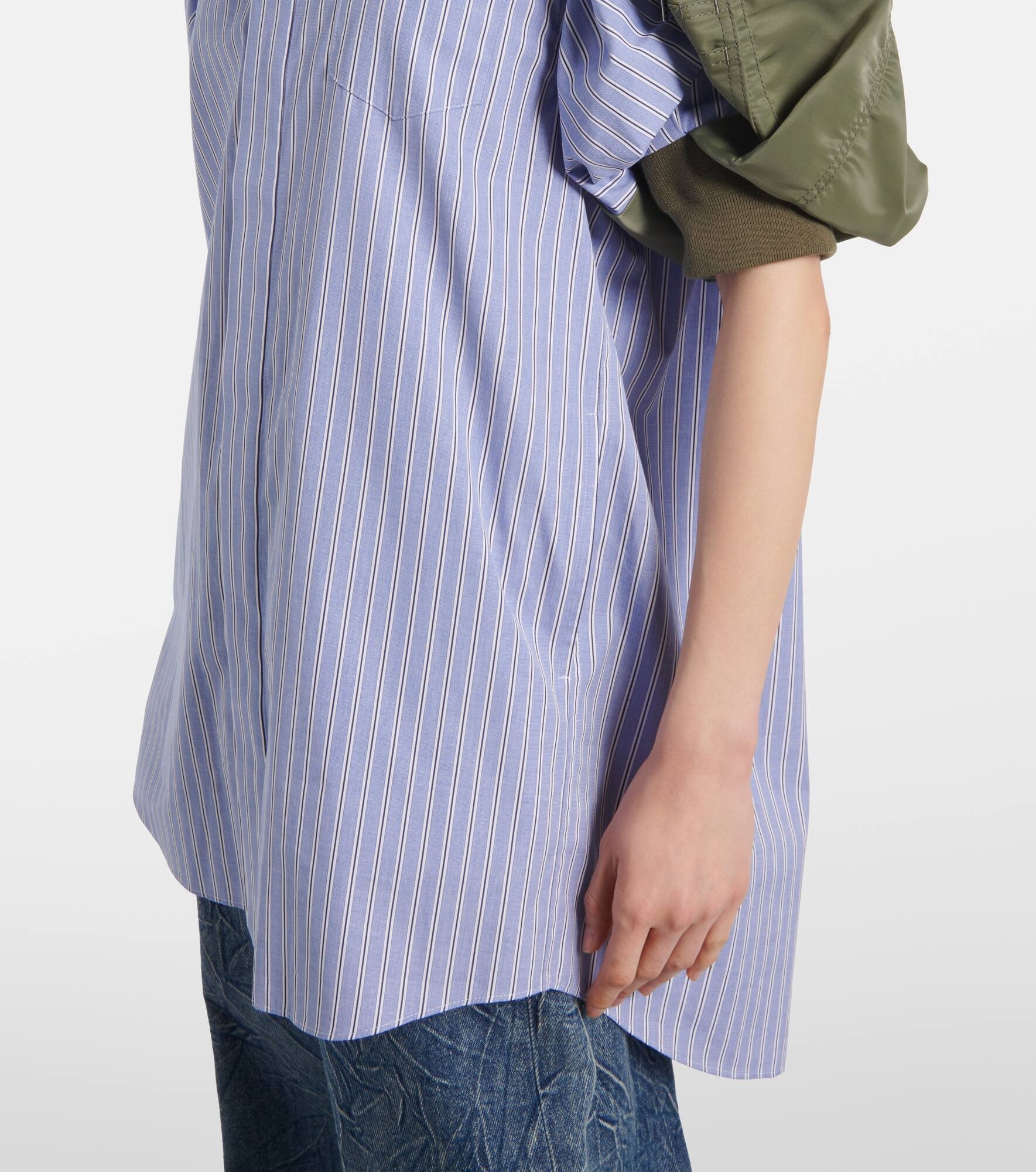 Striped cotton poplin shirt - 5