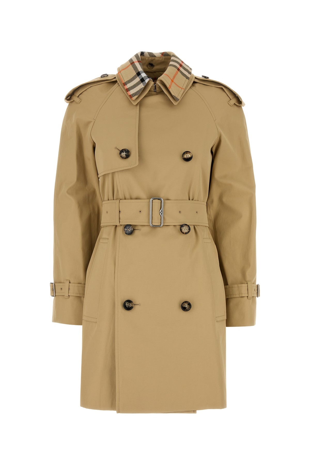 Beige cotton trench coat - 1