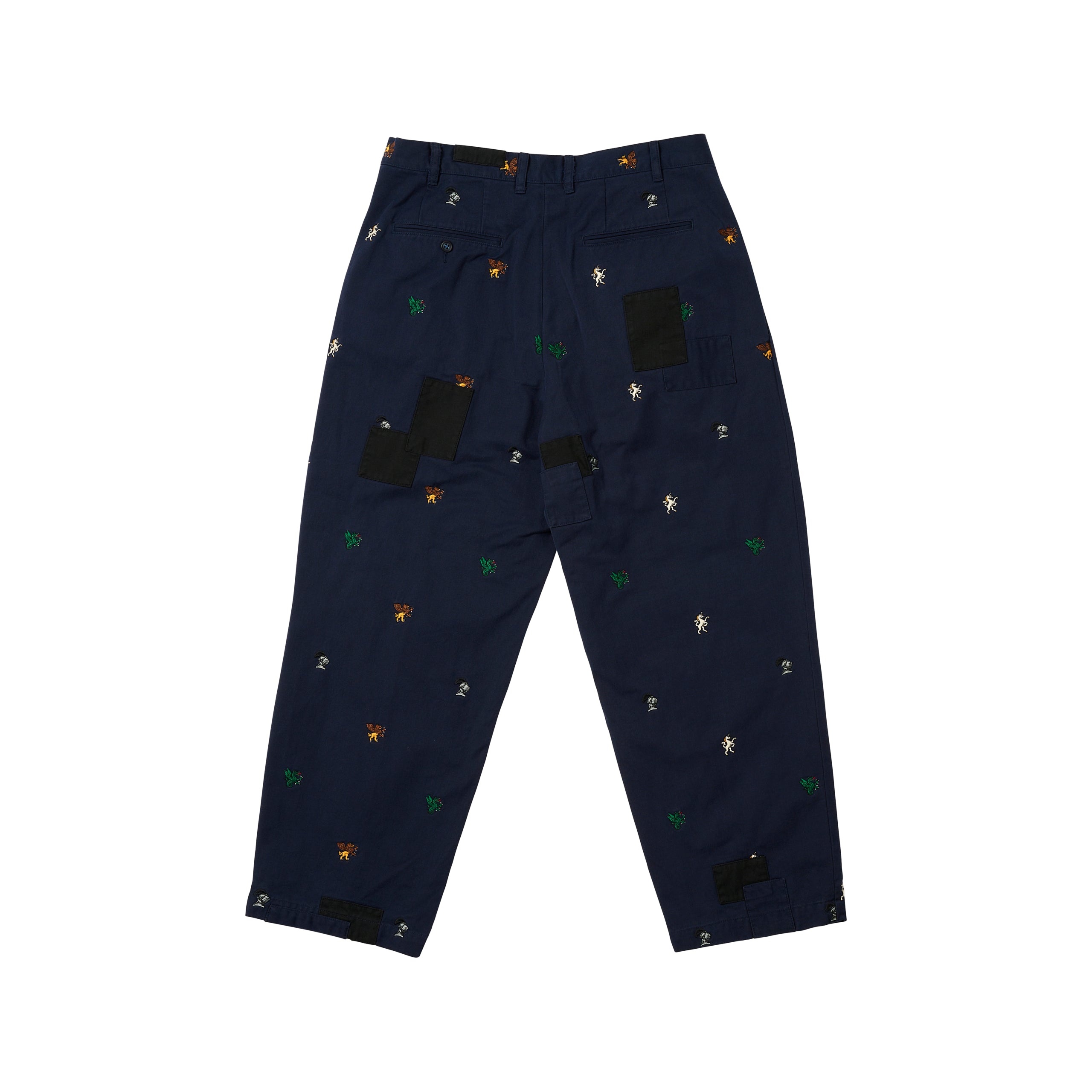 PALACE BEAMS PLUS PLEATED TROUSERS TWILL NAVY - 2
