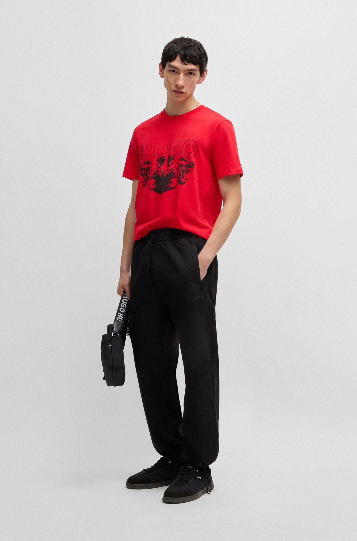 COTTON-JERSEY T-SHIRT WITH LOGO AND ANIMAL GRAPHIC - 4