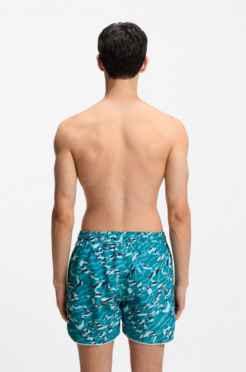 HUGO SWIM SHORTS WITH ALL-OVER PRINT outlook