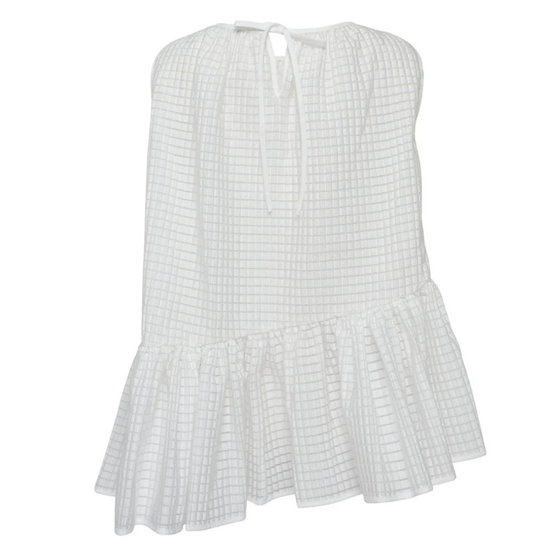 CECILIE BAHNSEN Sleeveless Top With Assymetric Hem outlook