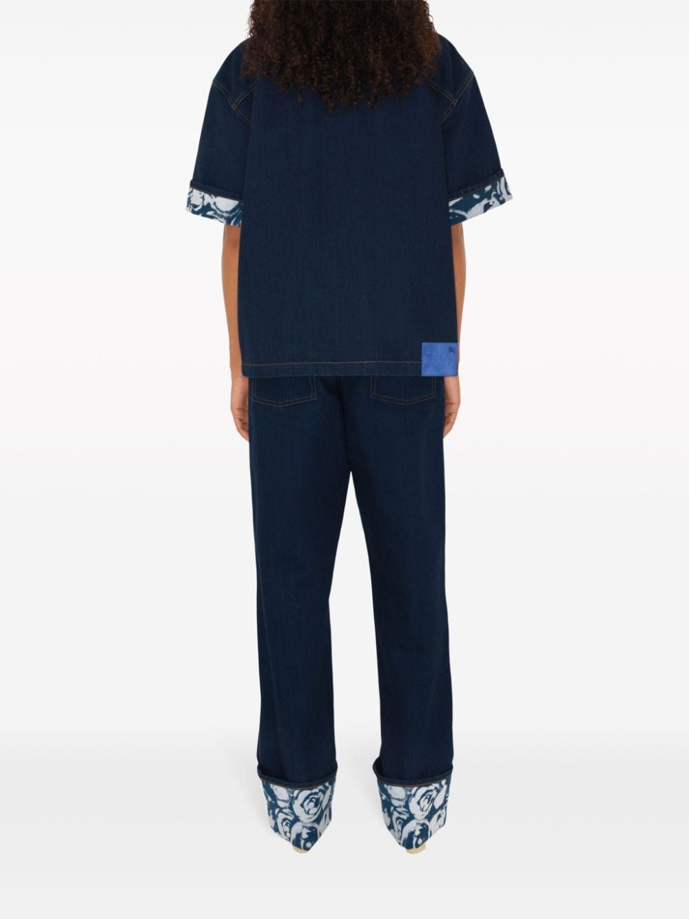 logo-patch straight-leg jeans - 4