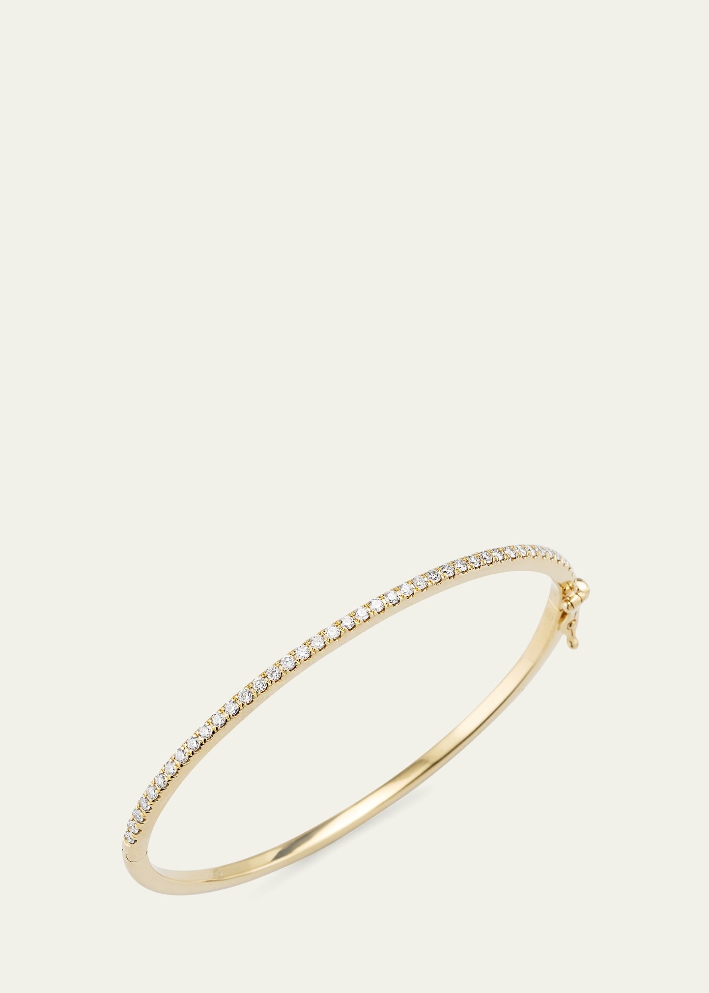 14K Yellow Gold Diamond Pave Bangle - 3