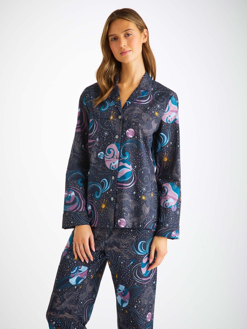 Women's Pajamas Ledbury 76 Cotton Batiste Navy - 4