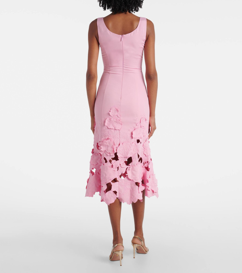 Emily floral-appliqué midi dress 3