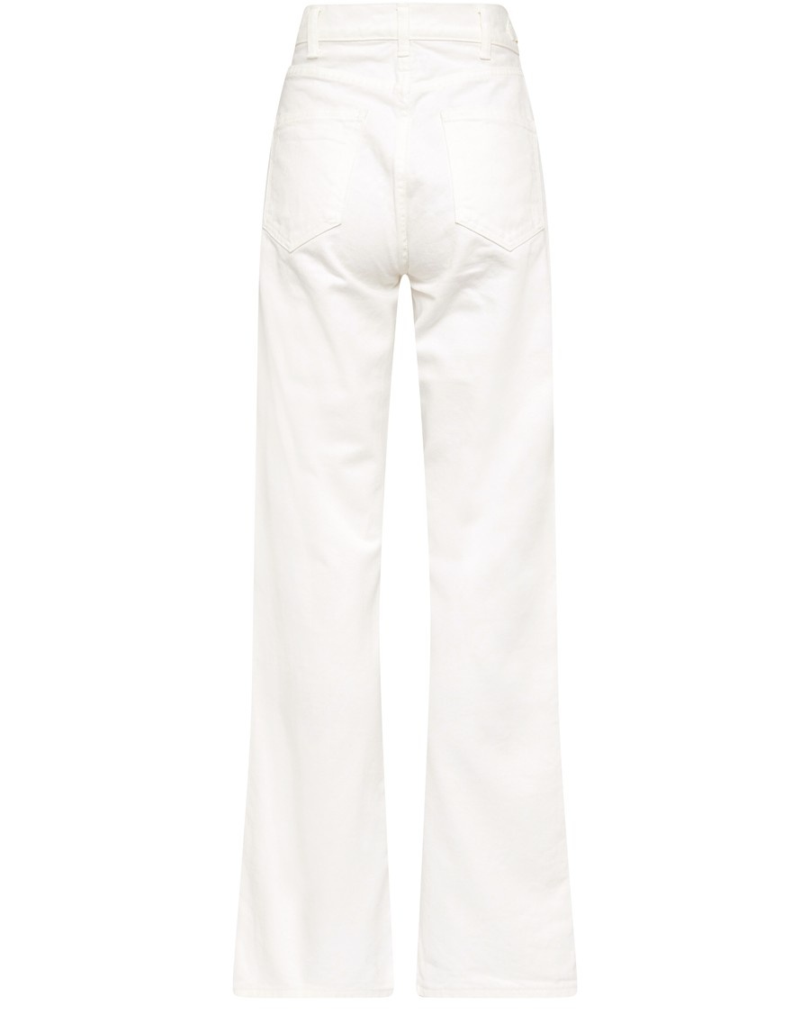 CELINE Jane flared jeans in optic white wash denim | 24s