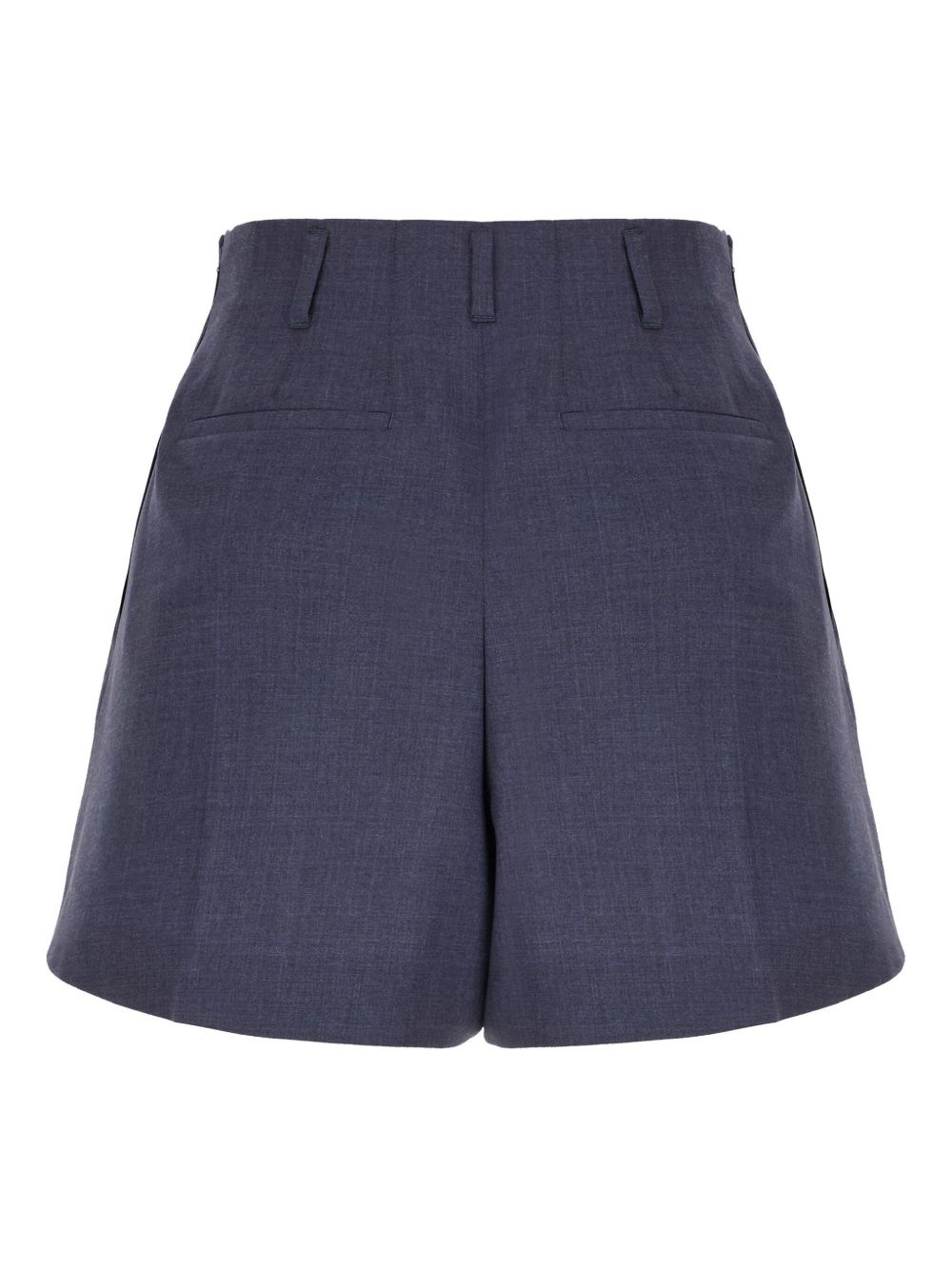 high-waisted wool shorts - 2