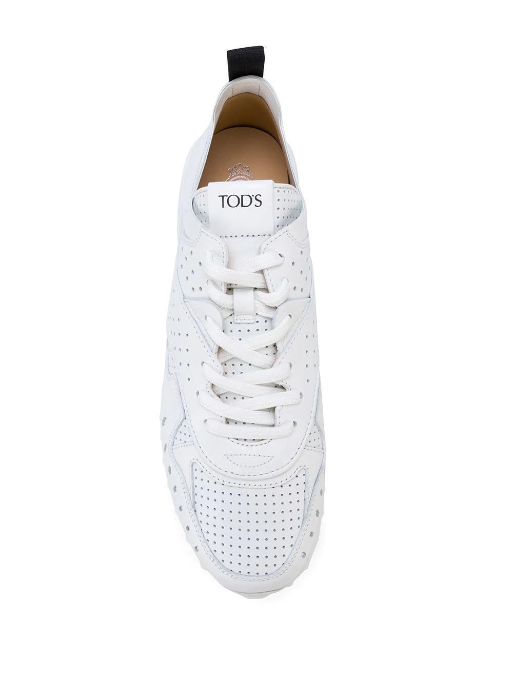 perforated low-top sneakers - 4