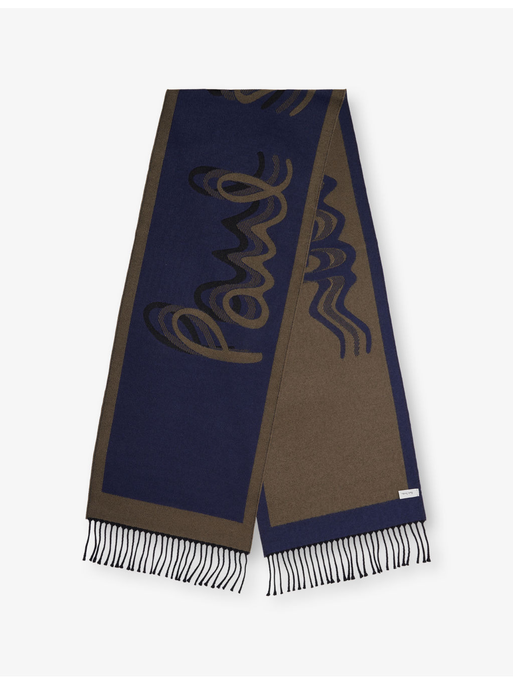 Stack Logo Wool Blend Scarf - 1