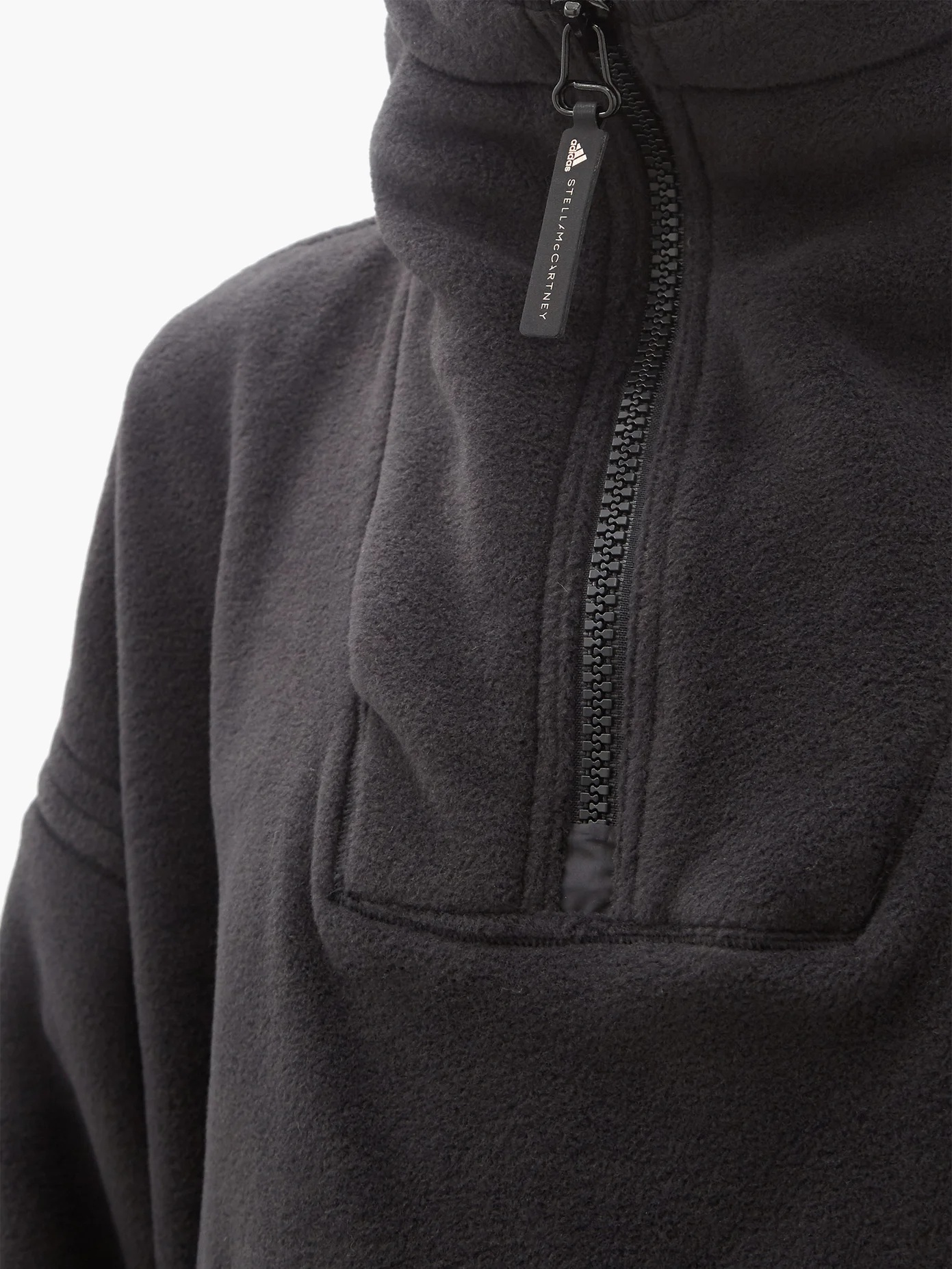 High-neck drawcord-hem fleece sweatshirt - 4