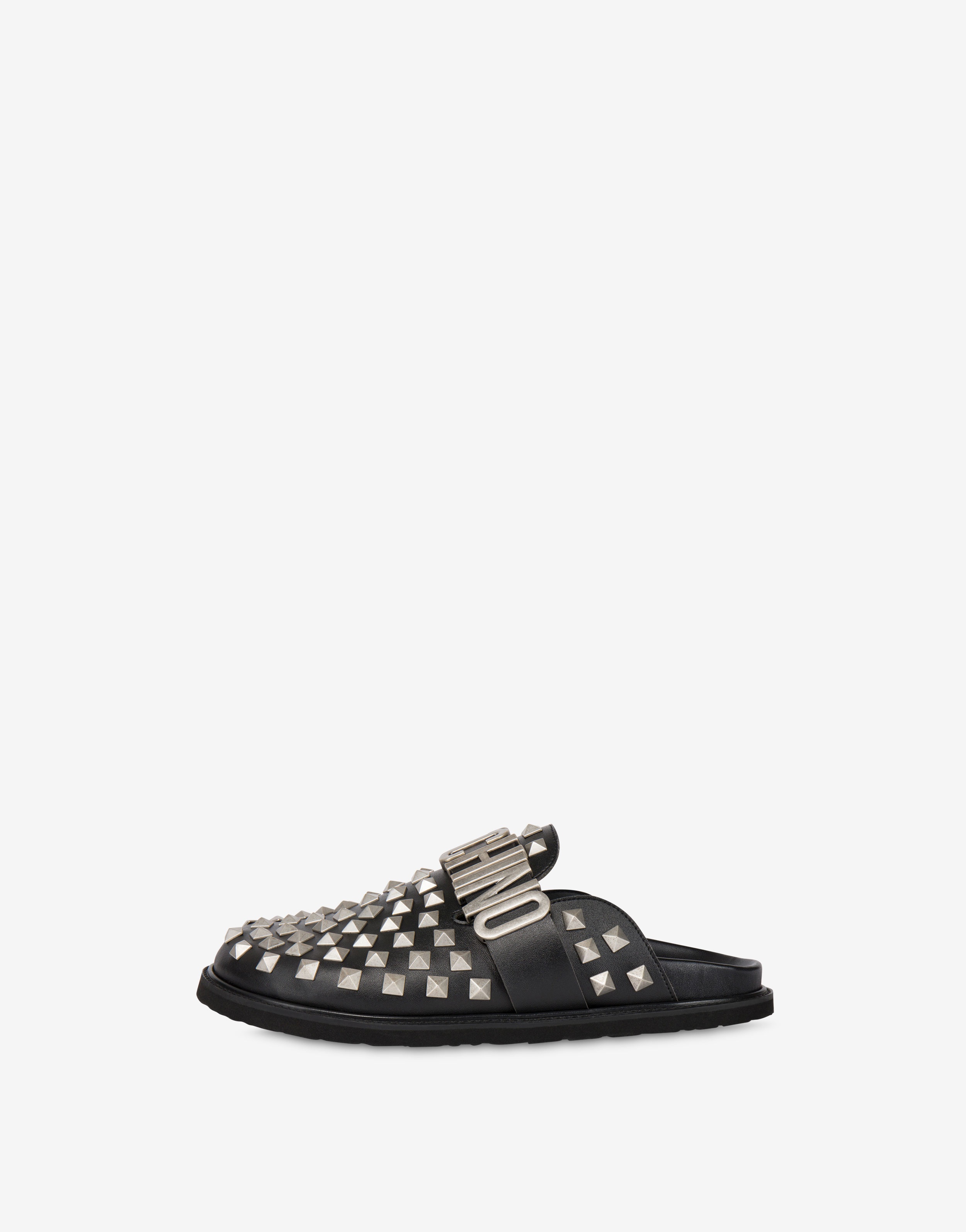 MAXI LETTERING MULES WITH STUDS - 2