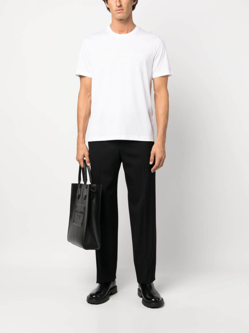 Brioni logo-appliqué cotton T-shirt outlook