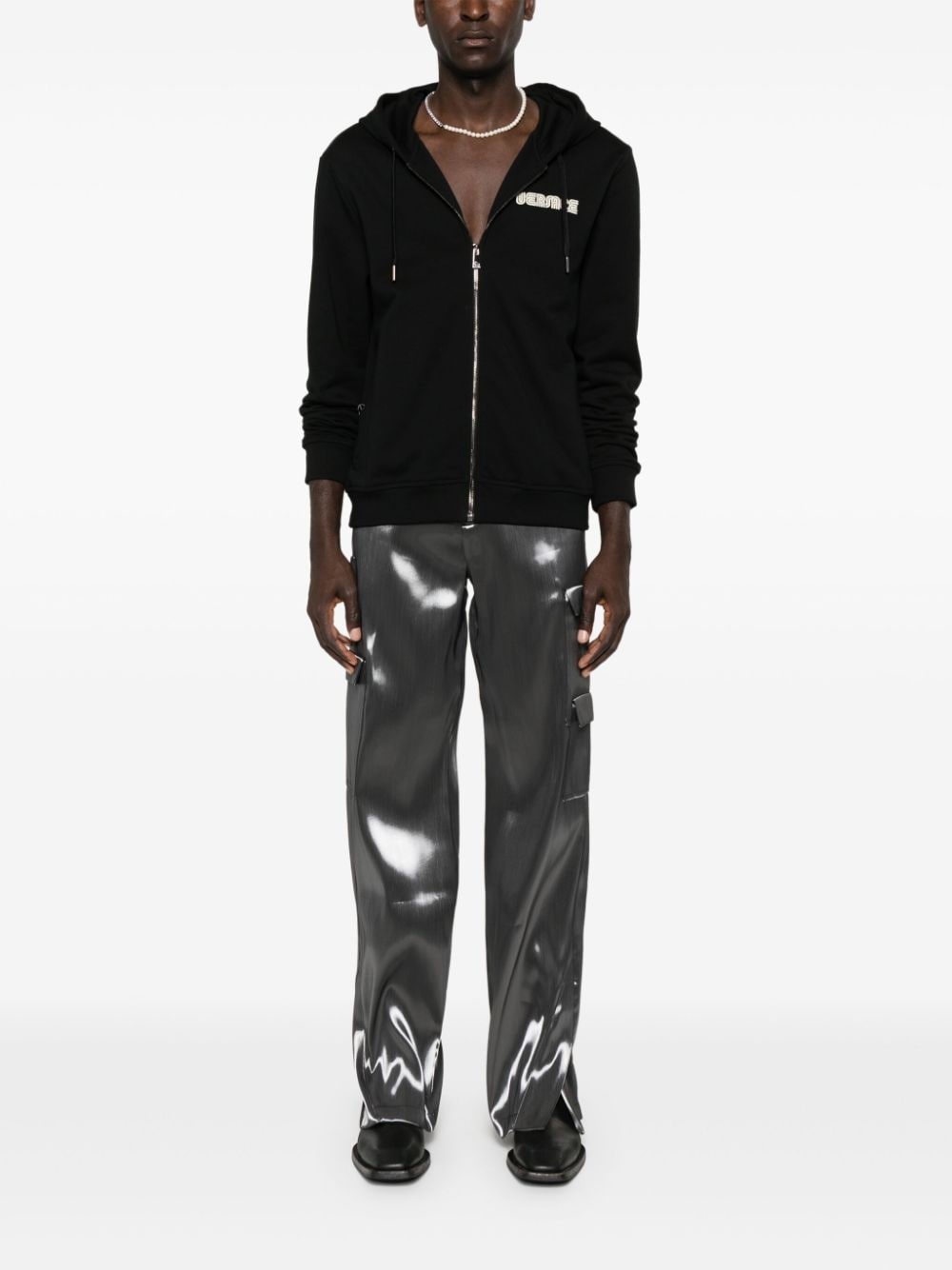 パーカー・フーディ VERSACE FW24 Black cotton sweatshirt (10162811A11444 1B000) VERSACE Black cotton sweatshirt | wananluxury | REVERSIBLE