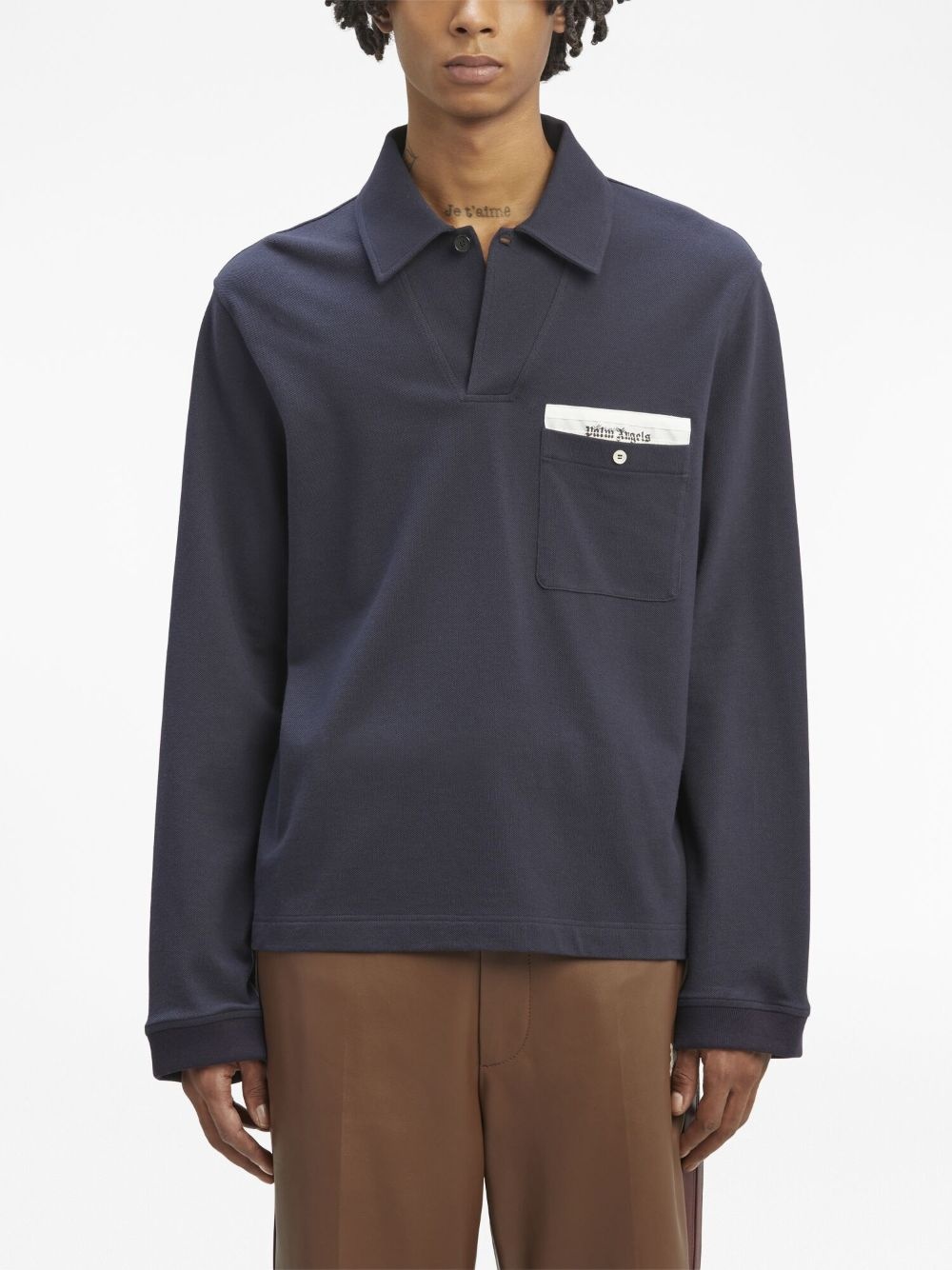 Sartorial Tape long-sleeved polo shirt - 3