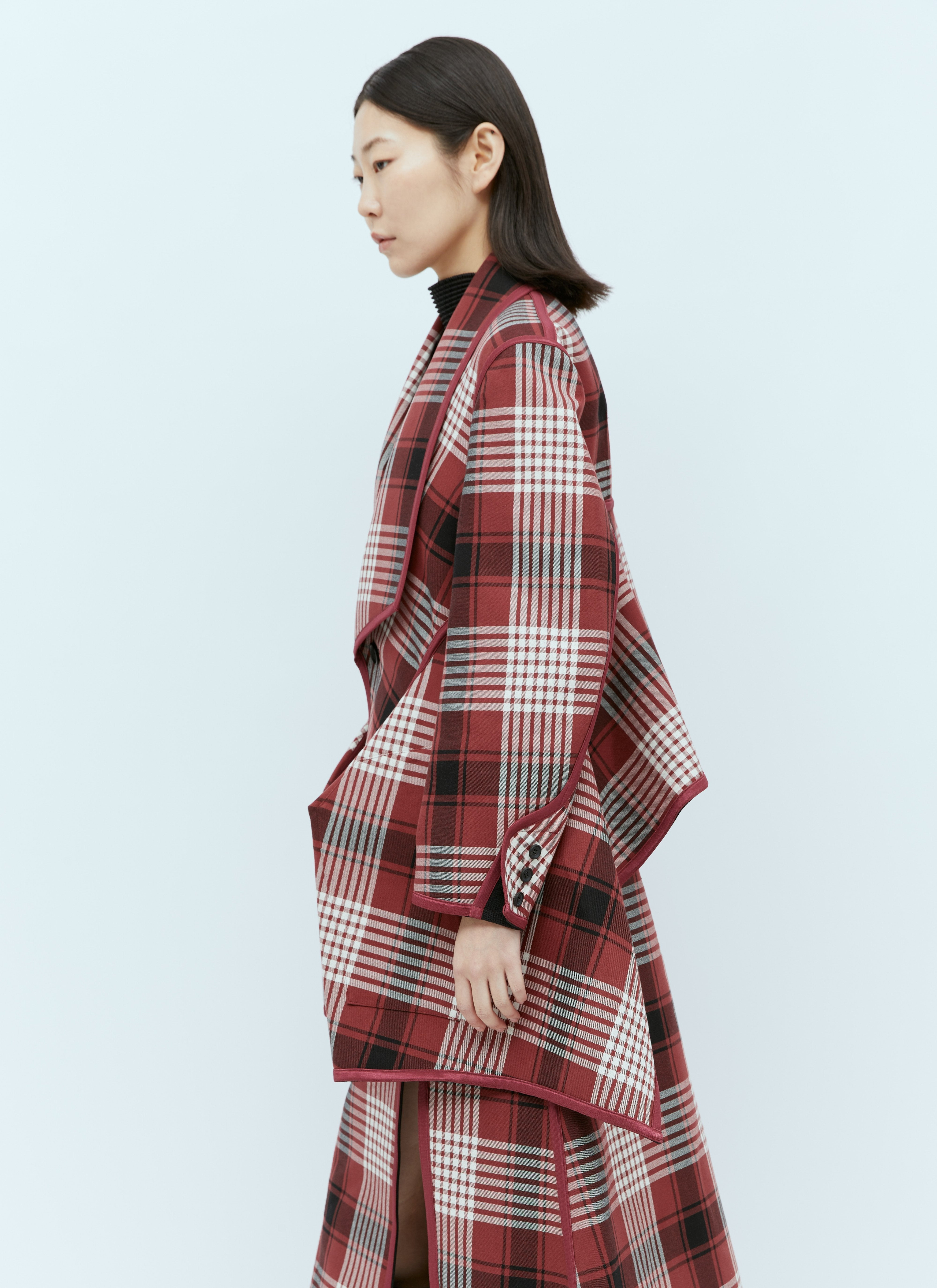 Issey Miyake Women Counterpoint Check Jacket - 2