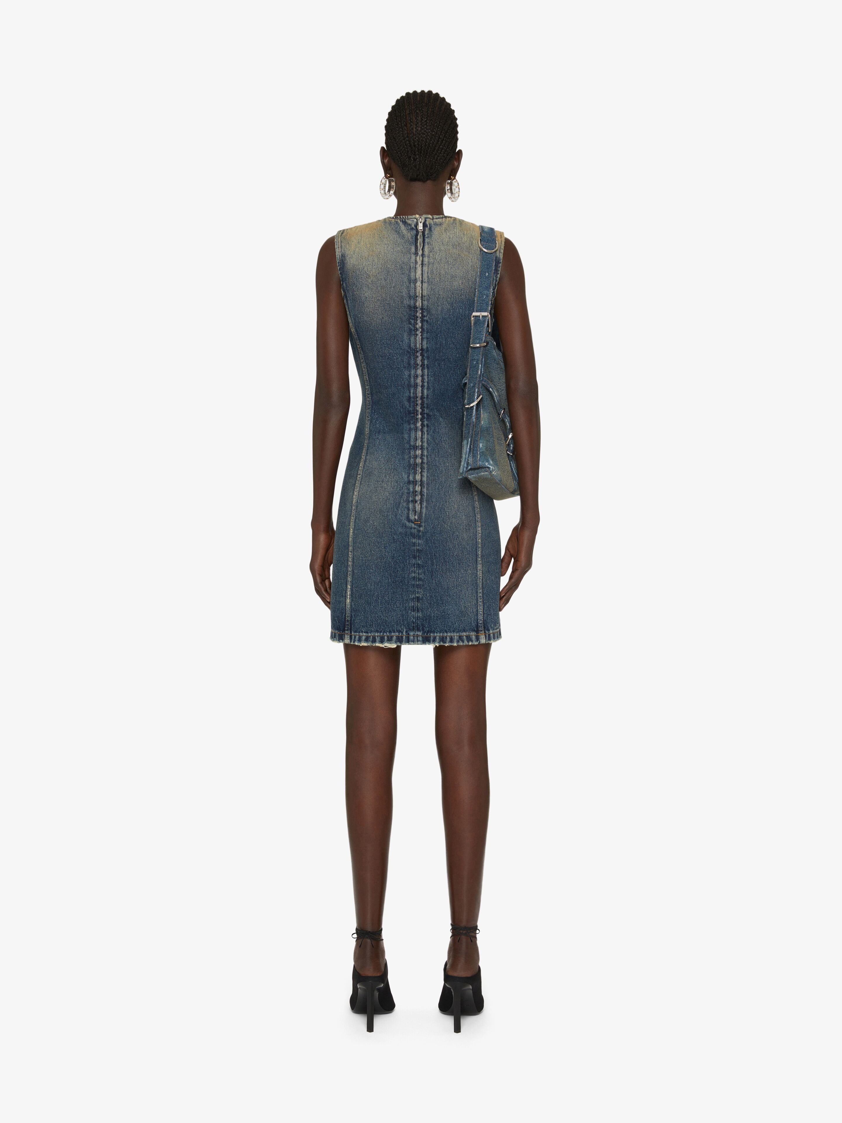 Givenchy SLEEVELESS CORSET DRESS IN DENIM | REVERSIBLE