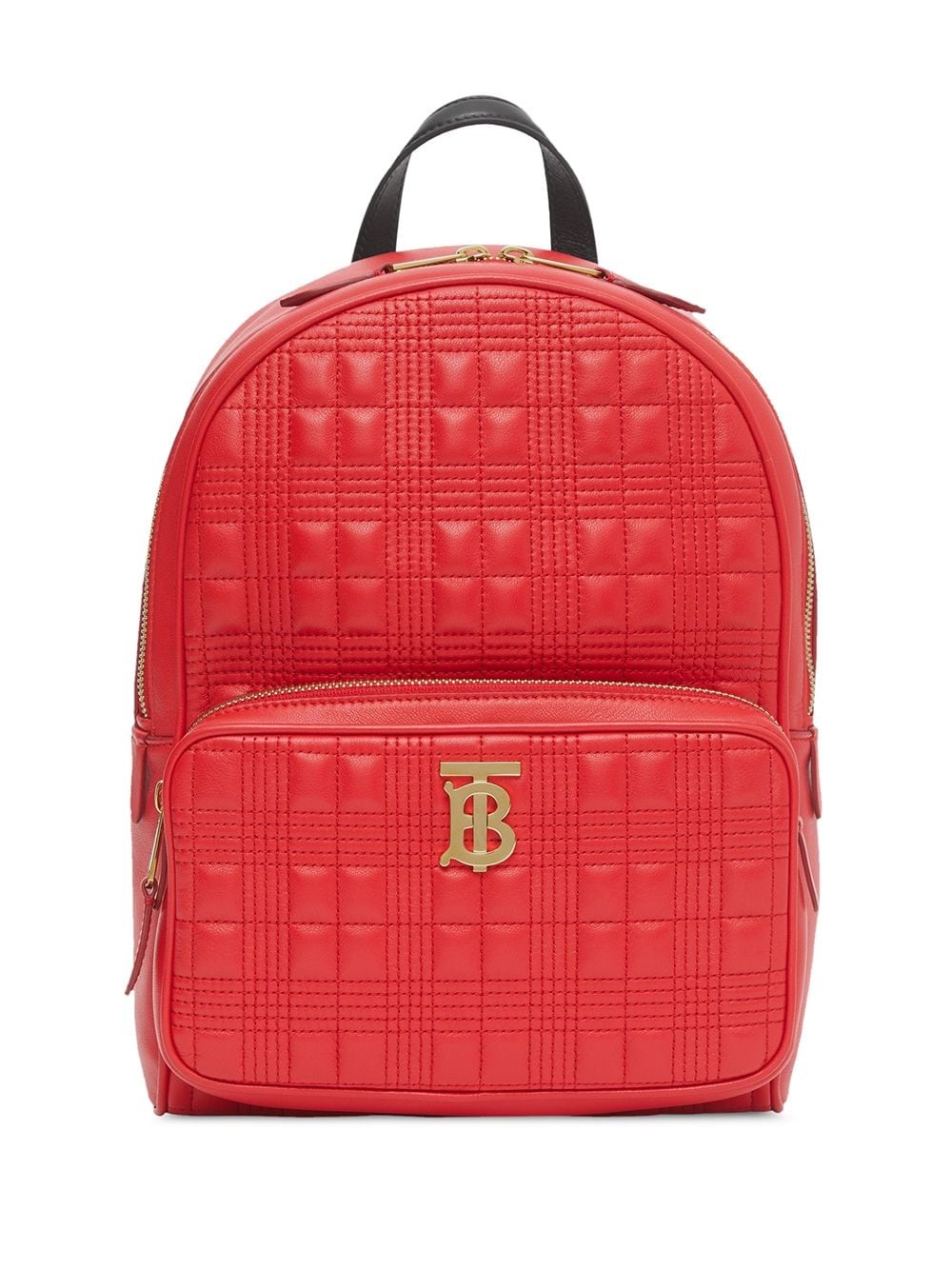 quilted monogram backpack - 1