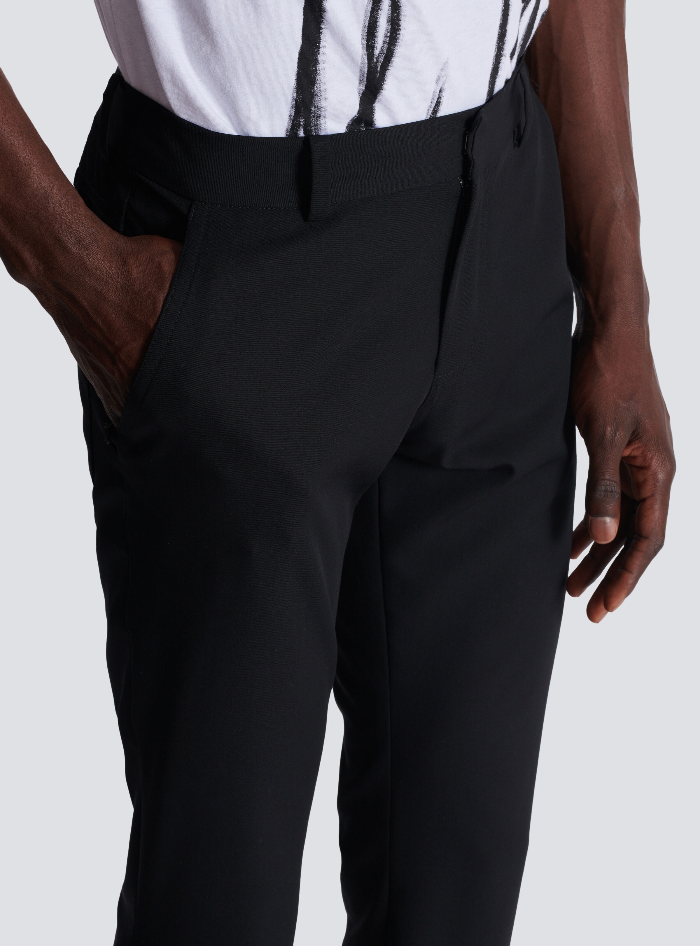 Tailored bootleg grain de poudre trousers - 6