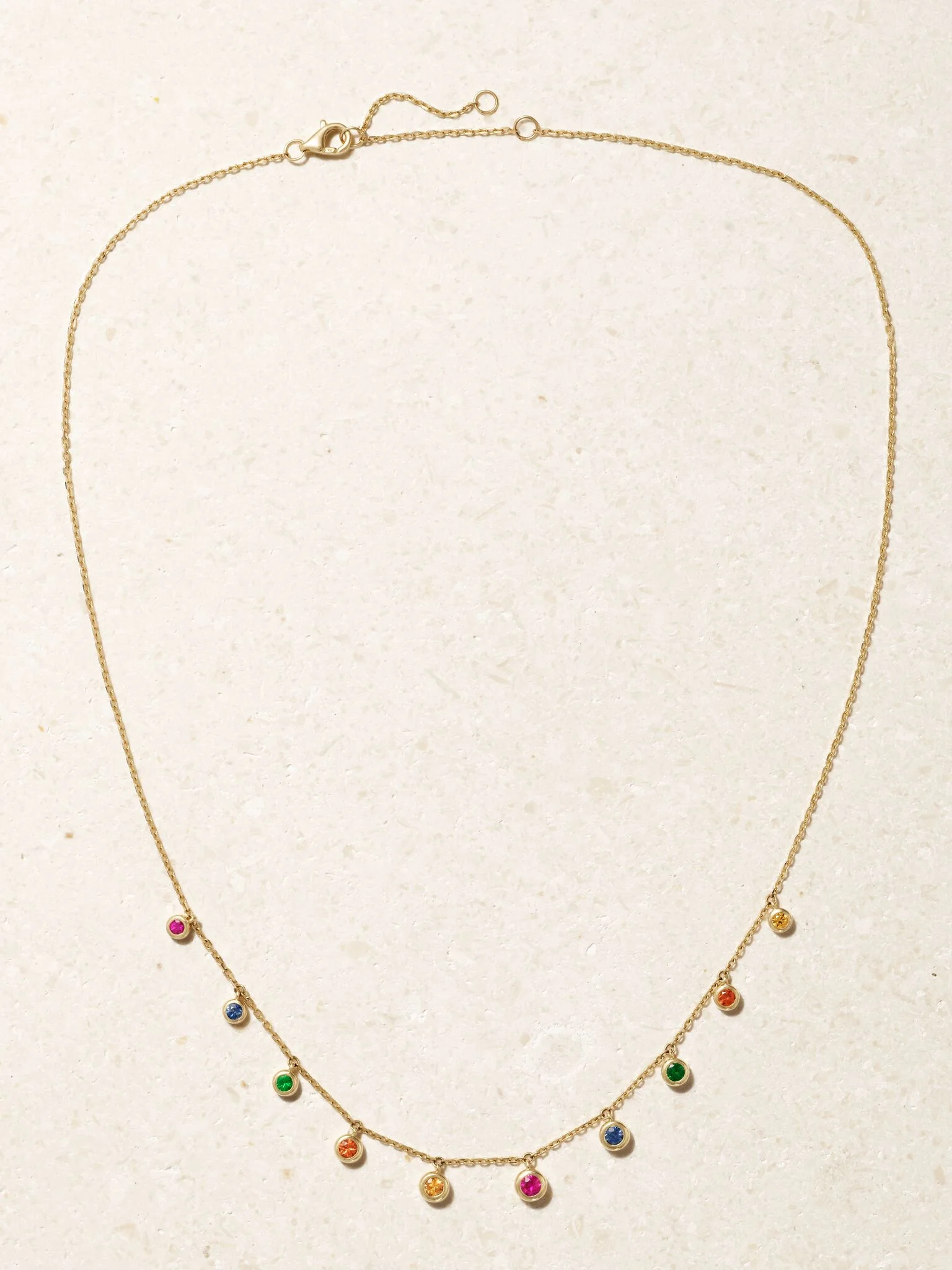 14-karat gold sapphire necklace Multi - 1