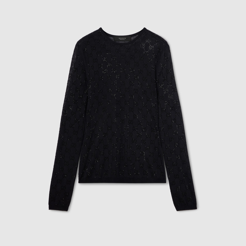GG crystal embroidered top 1