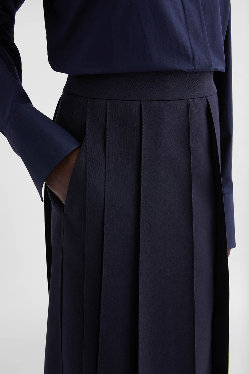 Wool Gabardine Pleated Skirt 6