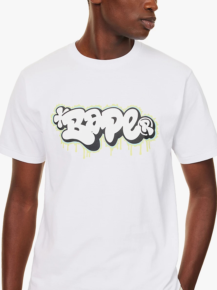 Graffiti logo-print cotton-jersey T-shirt - 5