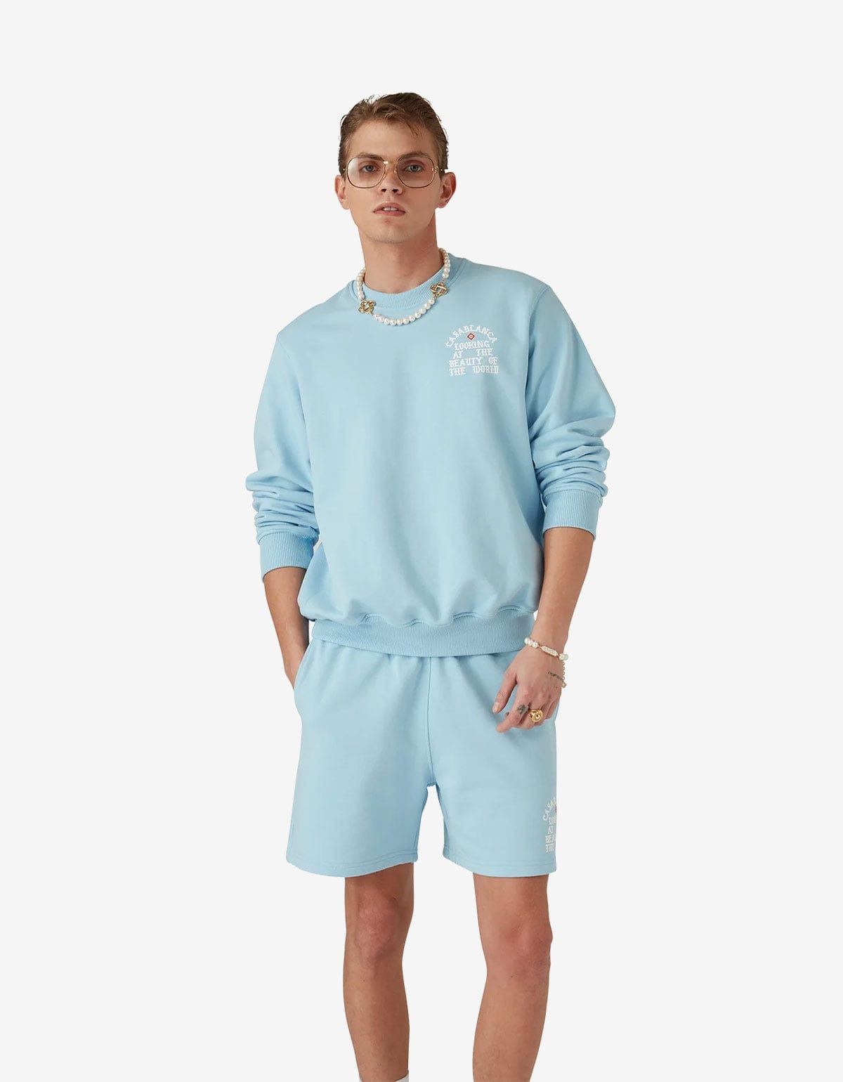 Casablanca Blue Beauty of The World Sweatshirt - 2