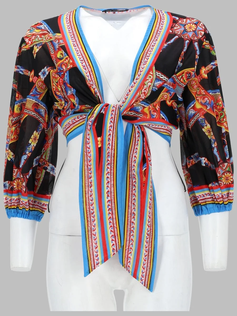 Dolce & Gabbana Women Top In Batista Stampa Carretto - 1