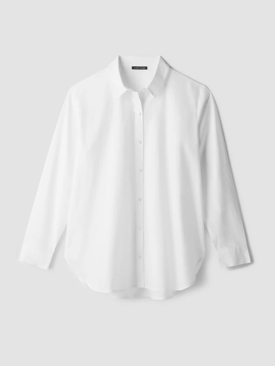 Organic Cotton Poplin Classic Collar Shirt - 1