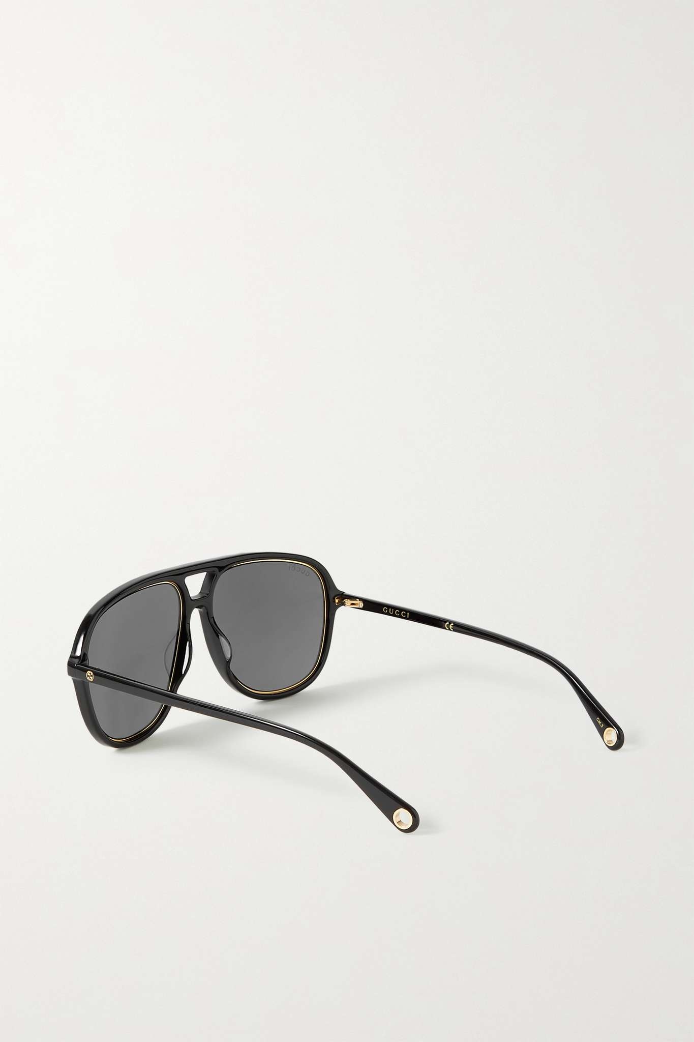 Oversized aviator-style acetate and gold-tone sunglasses - 2