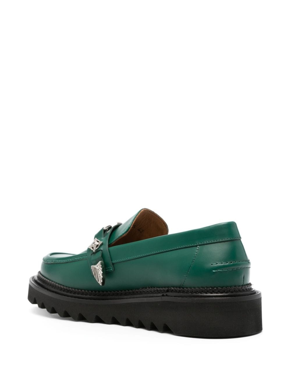 chunky leather loafers - 3