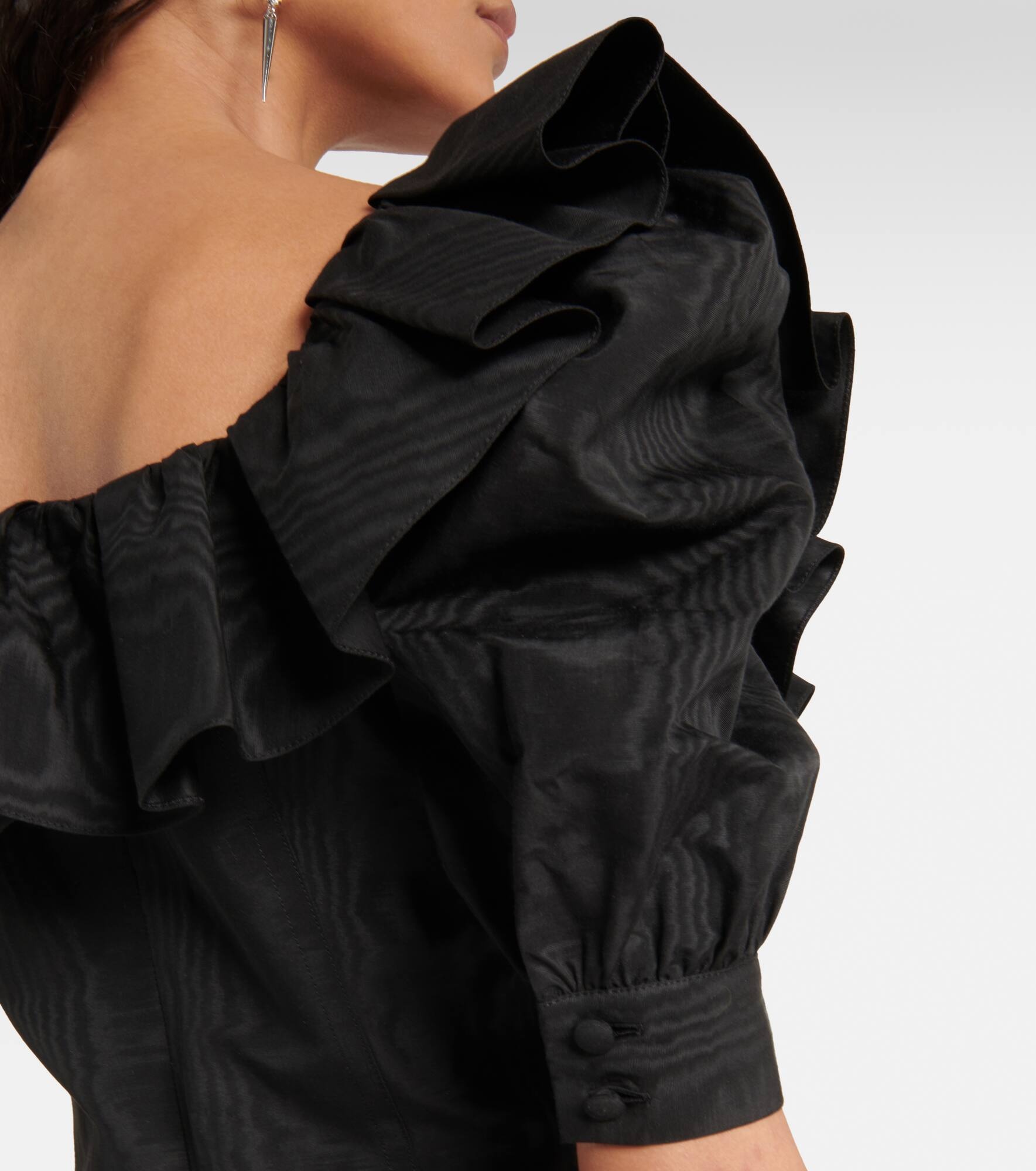 Ruffled puff-sleeve minidress - 6